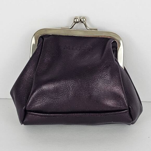 Miche Karie Purple Ruffle Front Faux Leather Coin Pouch - Picture 4 of 9